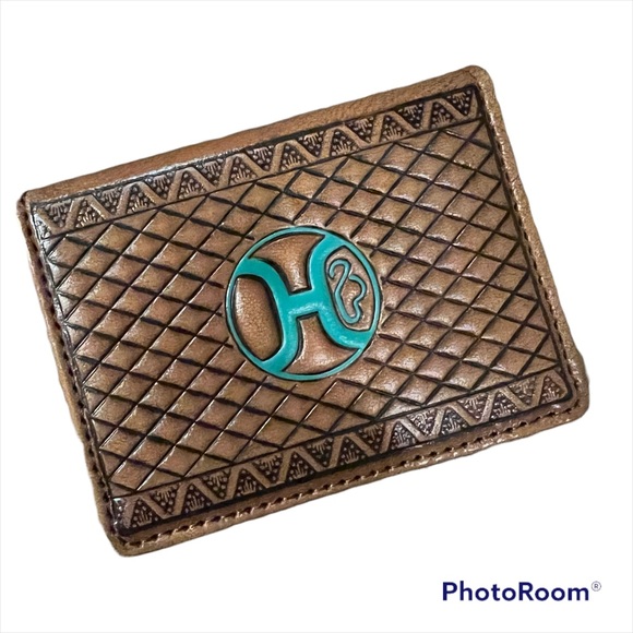 Hooey Accessories New Hooey Brown Diamond Embossed Card Holder